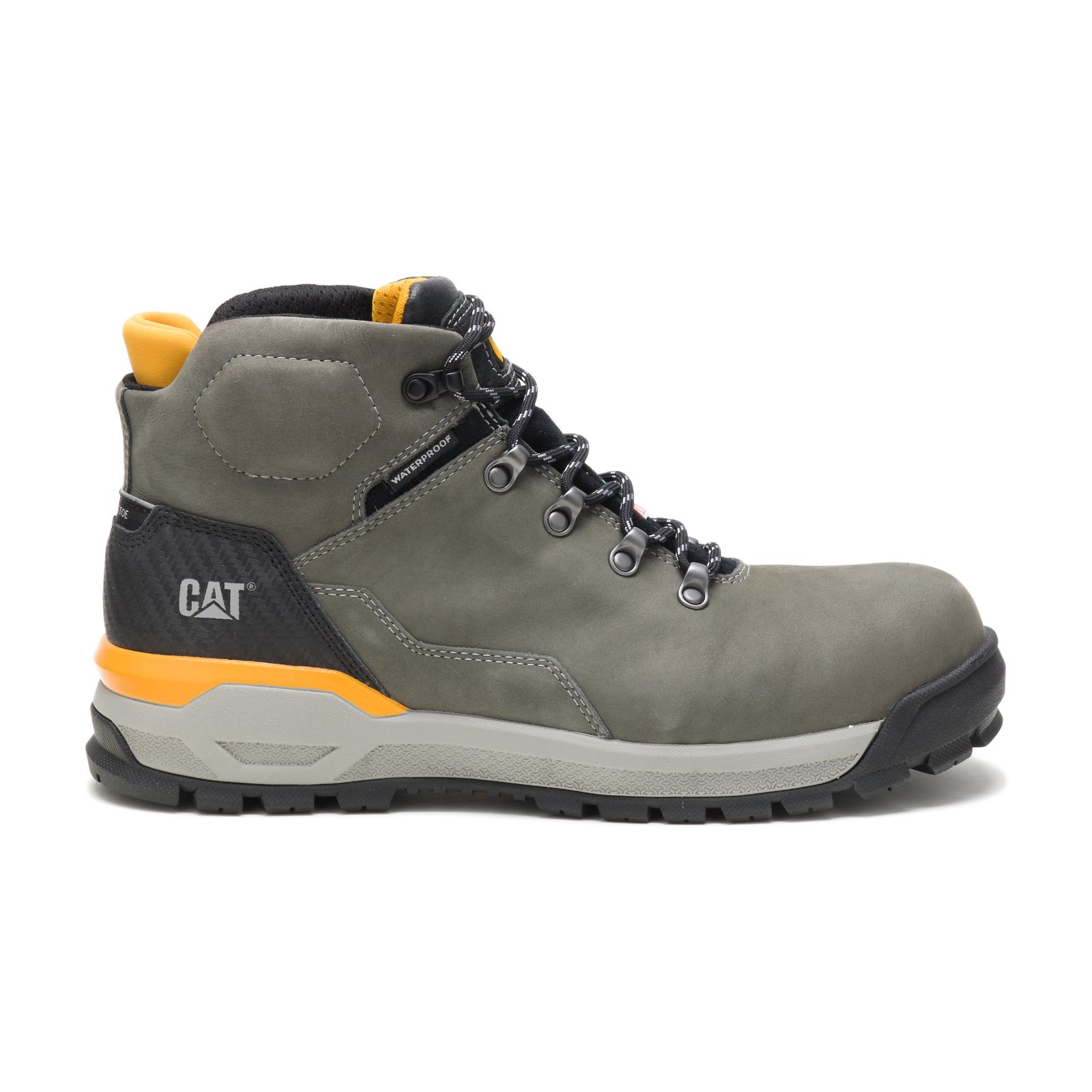 Caterpillar Boots South Africa - Cat Men's Kinetic Ice+ Waterproof Thinsulate™ Composite Toe Csa Work Boots grey green VD0754213